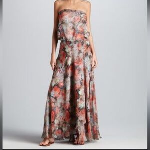 Haute Hippie Floral Strapless Maxi Dress - Multicolor